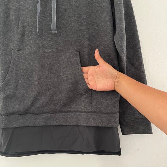New Balance Captivate Sweatshirt Women's Small Pullover Hooded Charcoal Gray - Picture 6 of 11